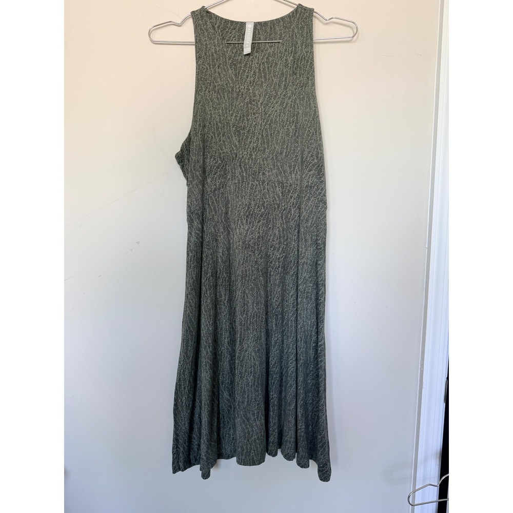 Athleta Green Abstract Print Sleeveless Modal Blend Midi Dress Womens‎ Size Med